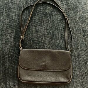 Vintage Longchamp dark brown leather bag
